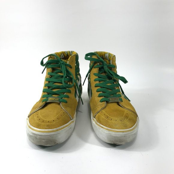 Vans Shoes Mens 9 Women 10.5 Lakers Undefeated Sk8 Hi U-Man UNDFTD Yellow Green main image 15